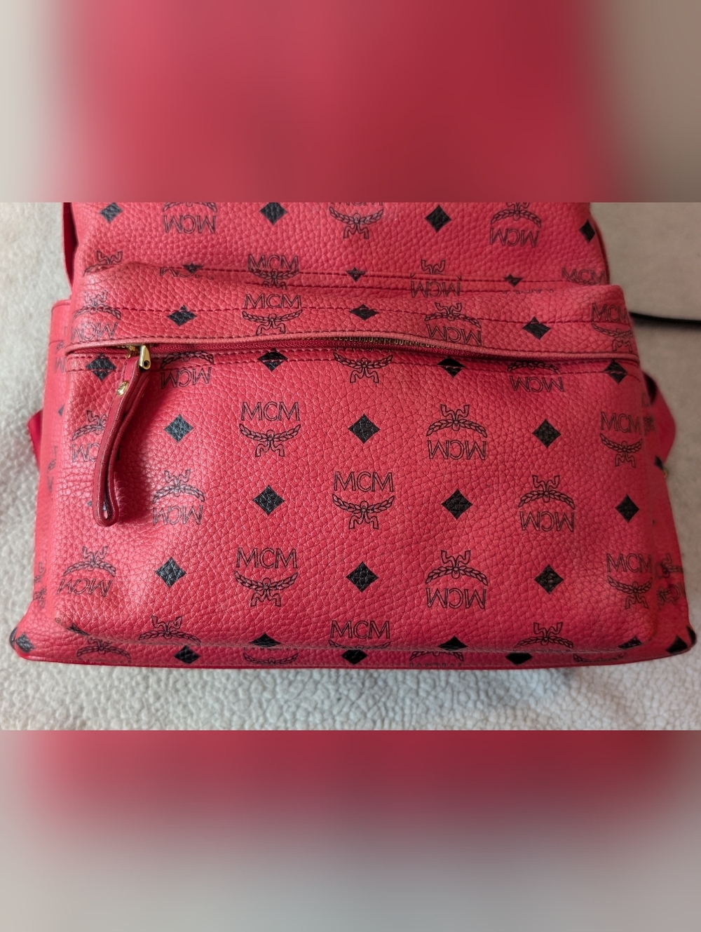 MCM Visetos Studs Stark Backpack In Good Pre-owned Condition COA - Picture 7 of 16